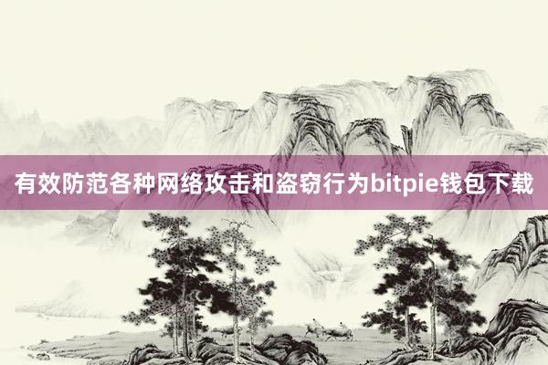 有效防范各种网络攻击和盗窃行为bitpie钱包下载