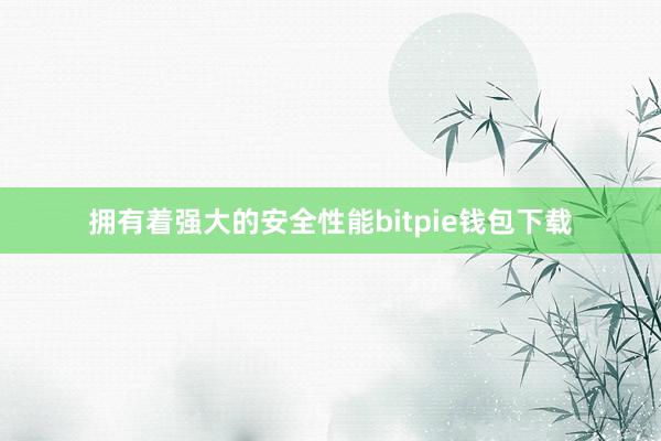 拥有着强大的安全性能bitpie钱包下载