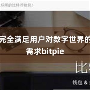 完全满足用户对数字世界的需求bitpie