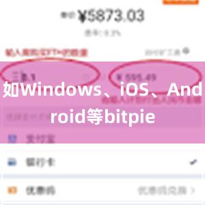 如Windows、iOS、Android等bitpie