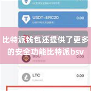 比特派钱包还提供了更多的安全功能比特派bsv