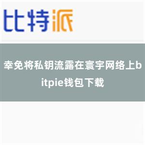 幸免将私钥流露在寰宇网络上bitpie钱包下载